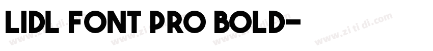 Lidl Font Pro Bold字体转换